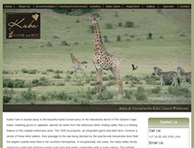 Tablet Screenshot of kabagamefarm.co.za